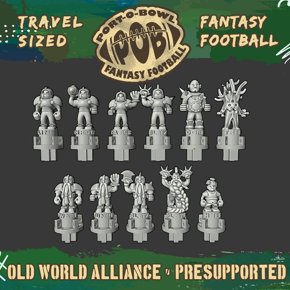 Port-O-Bowl: Travel-sized Fantasy Football Old World Alliance Team